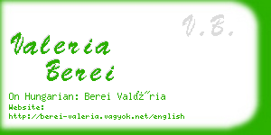 valeria berei business card